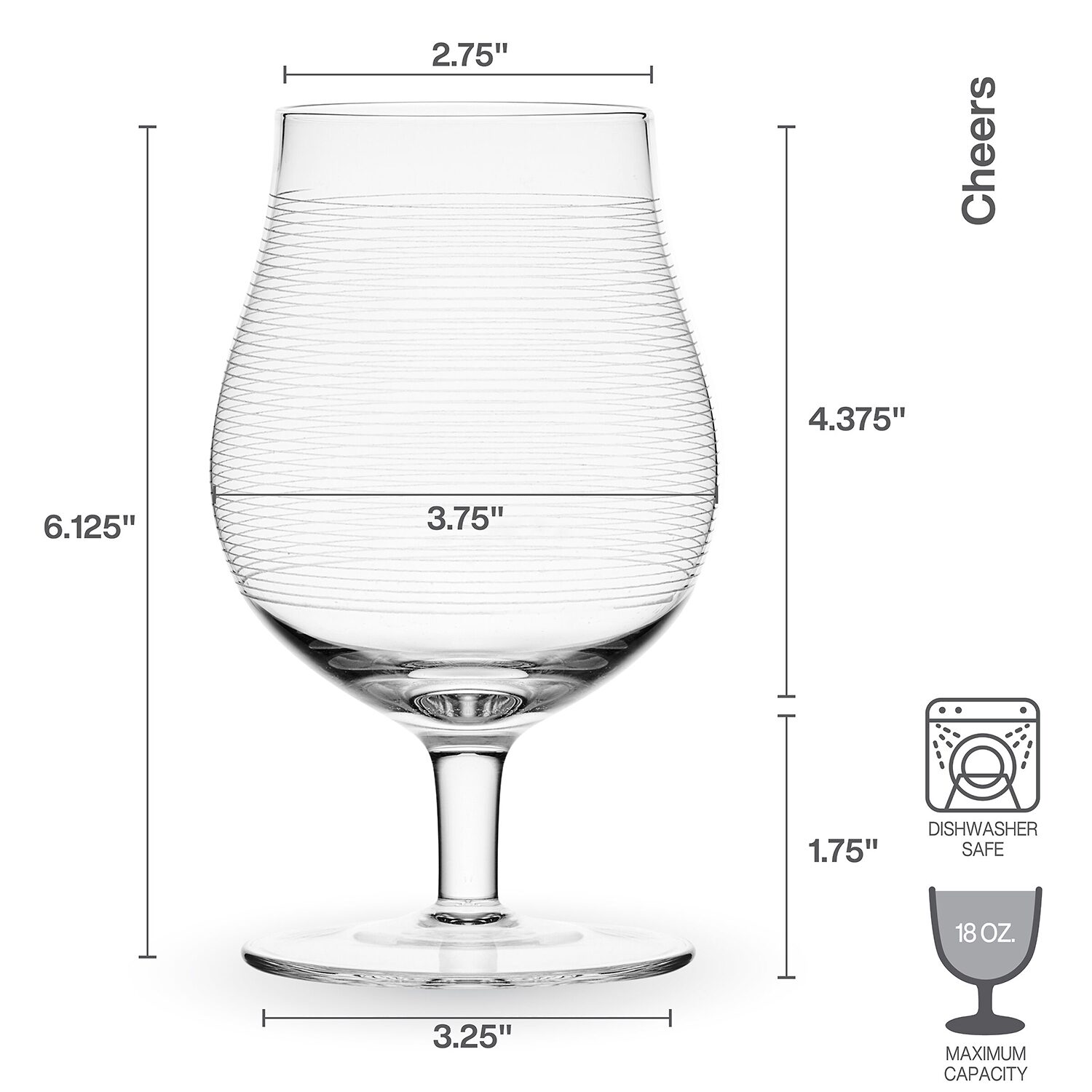 Mikasa Cheers, Clear 4-pc. Beer Glass Set