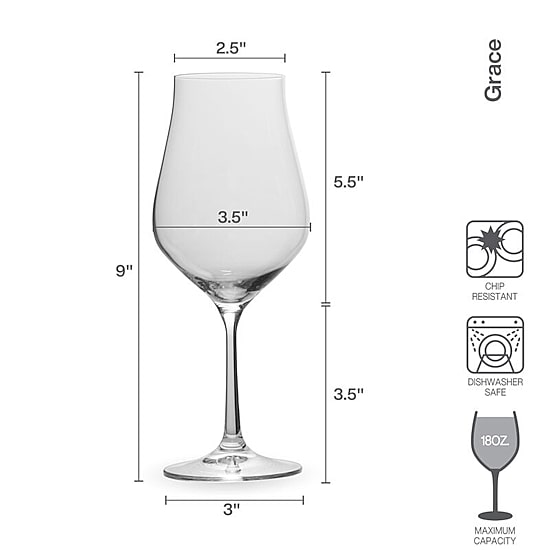 Mikasa Grace, Clear 4-pc. White Wine Glass