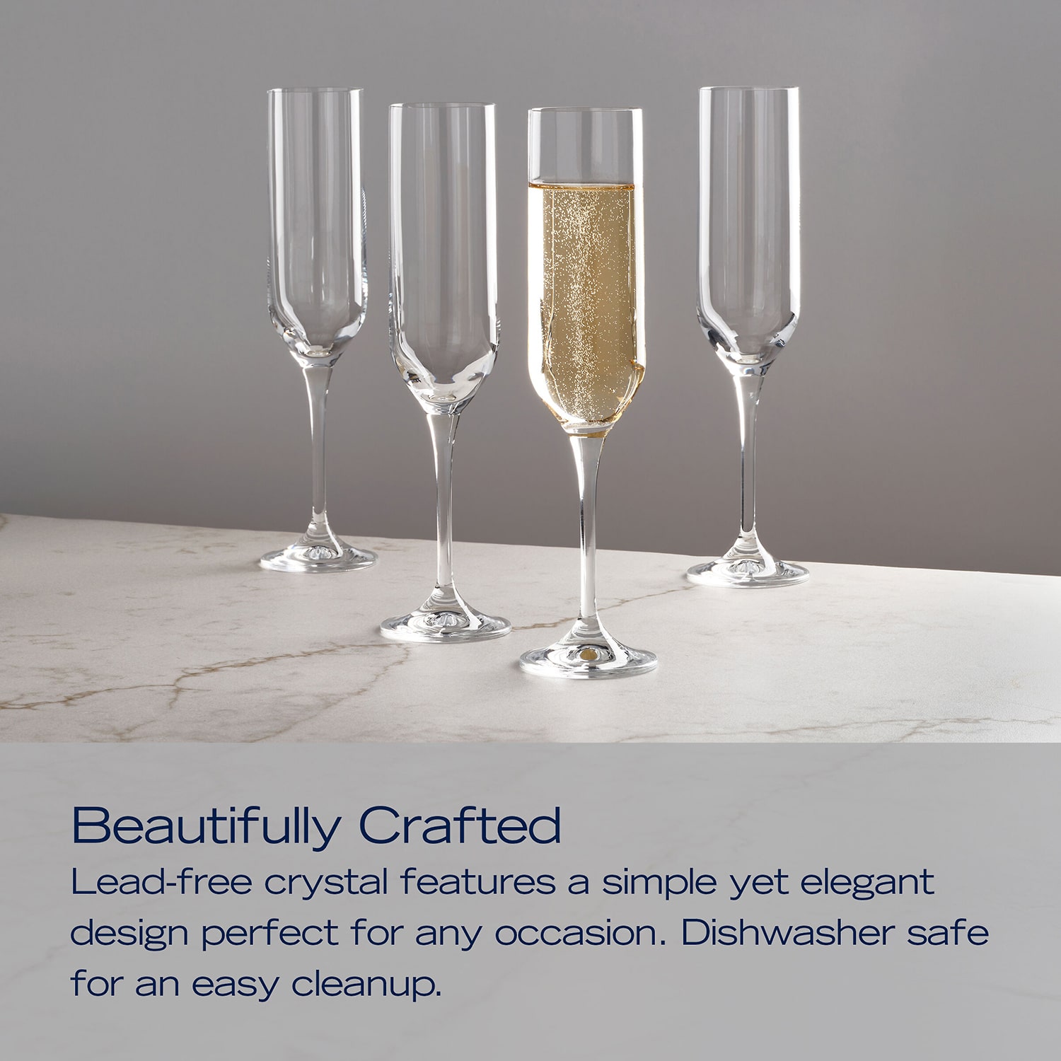 Mikasa Upton, Clear 4-pc. Champagne Flute
