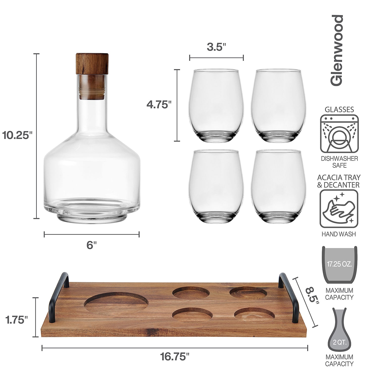 Mikasa Glenwood 7-pc. Decanter Set