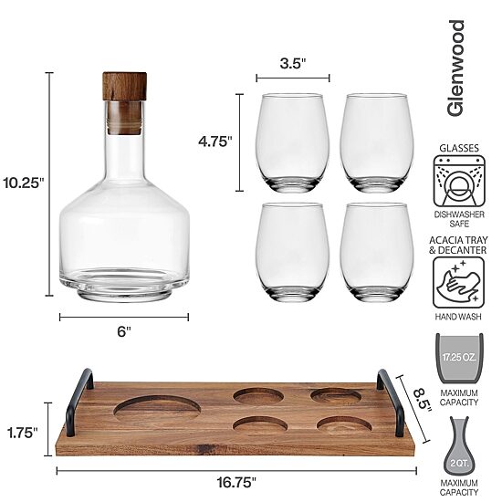 Mikasa Glenwood 7-pc. Decanter Set