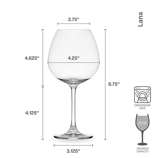 Mikasa Lana, Clear 4-pc. Red Wine Glass
