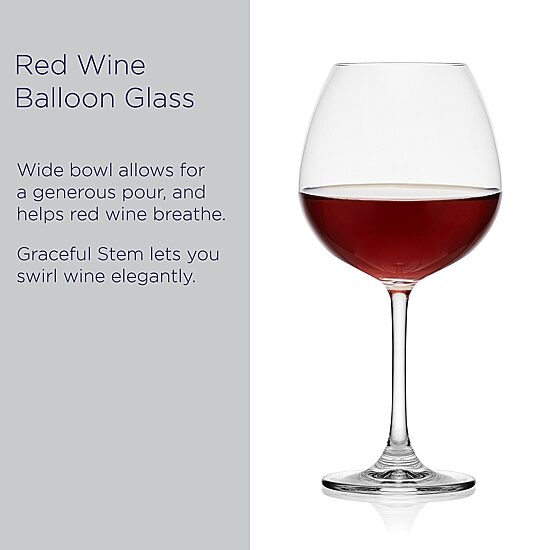 Mikasa Lana, Clear 4-pc. Red Wine Glass
