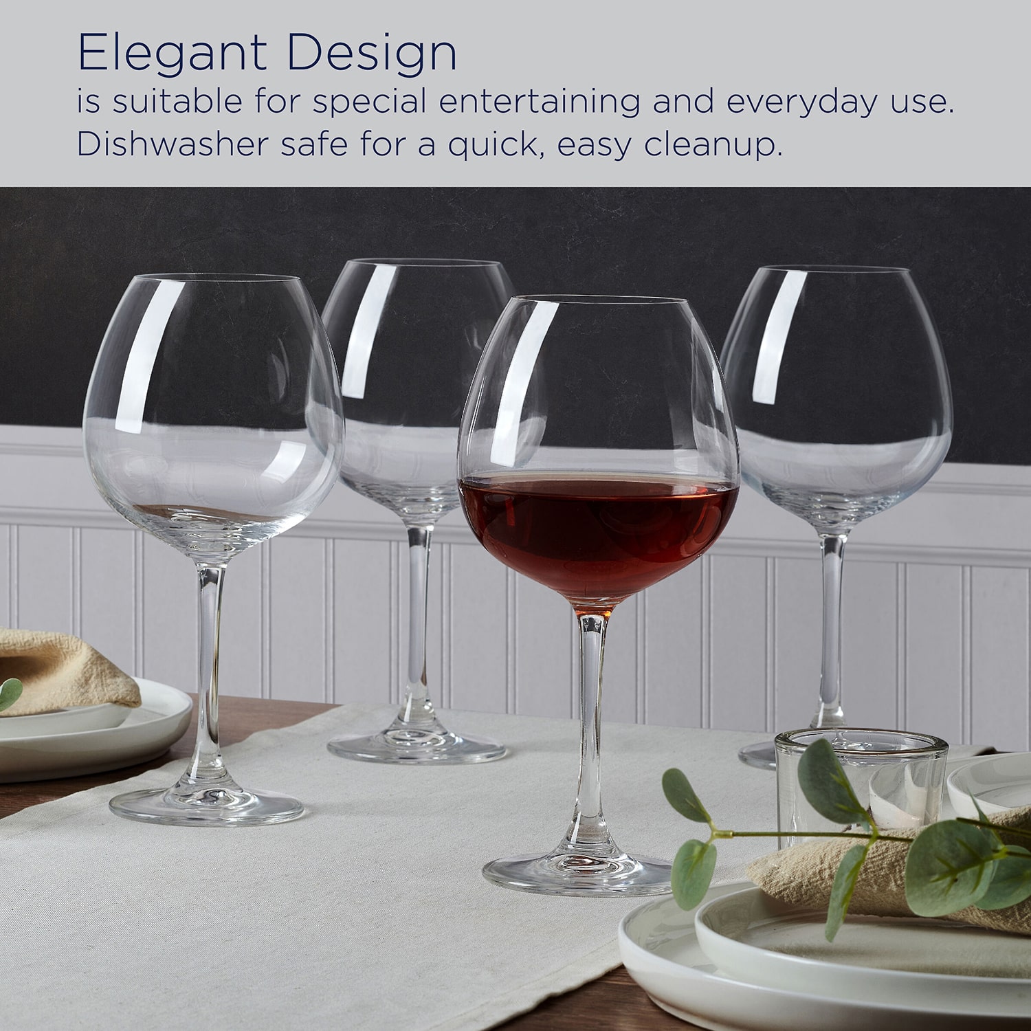 Mikasa Lana, Clear 4-pc. Red Wine Glass