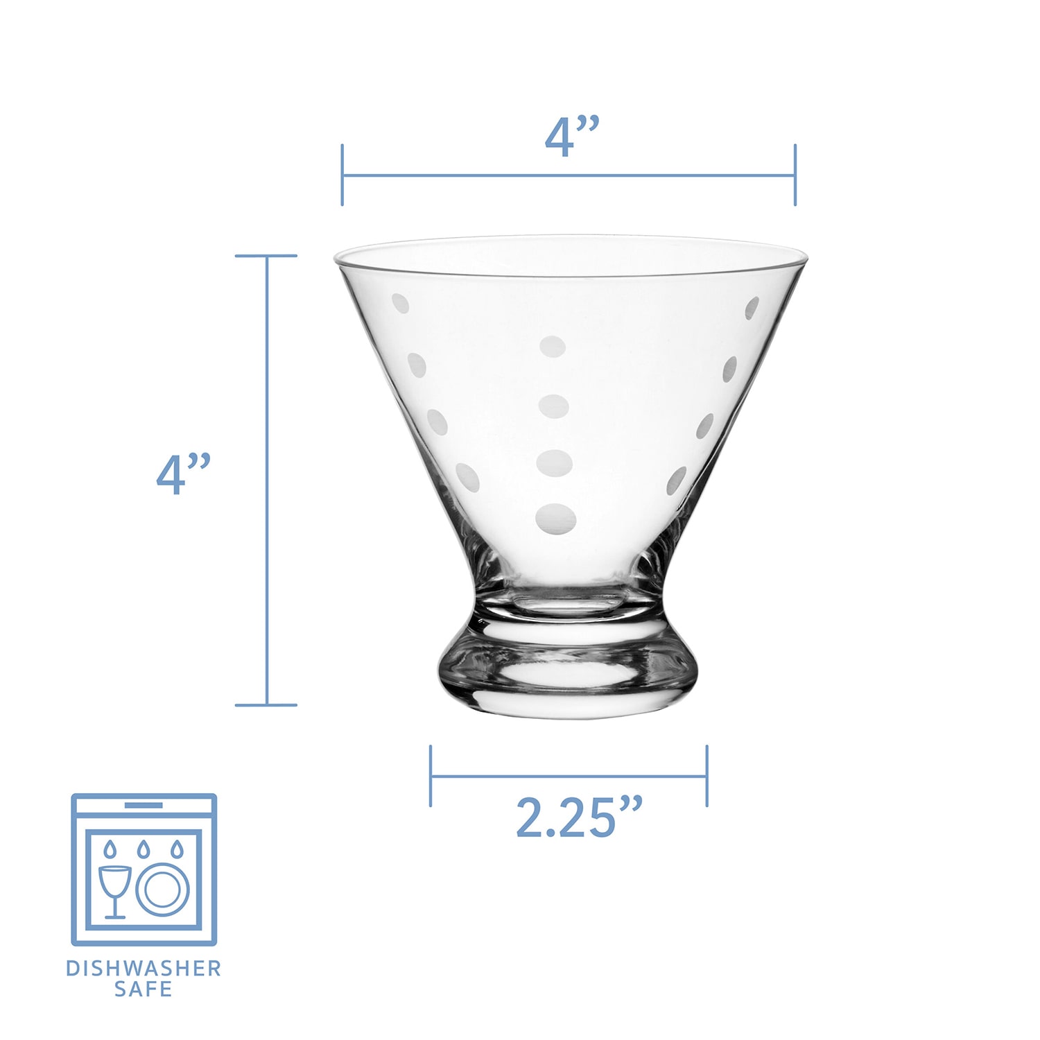 Mikasa Cheers, Clear 4-pc. Martini Glass