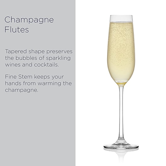 Mikasa Lana, Clear 4-pc. Champagne Flute