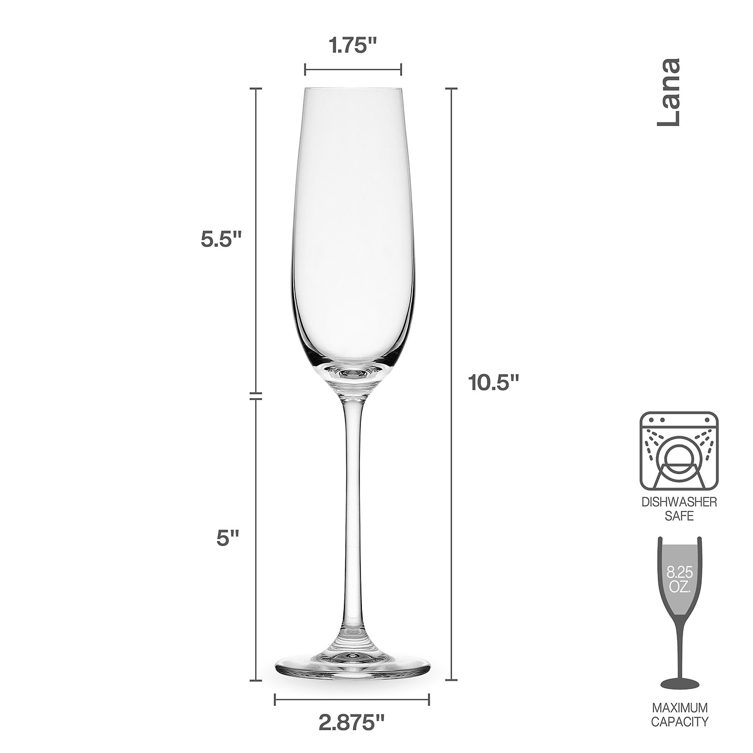 Mikasa Lana, Clear 4-pc. Champagne Flute
