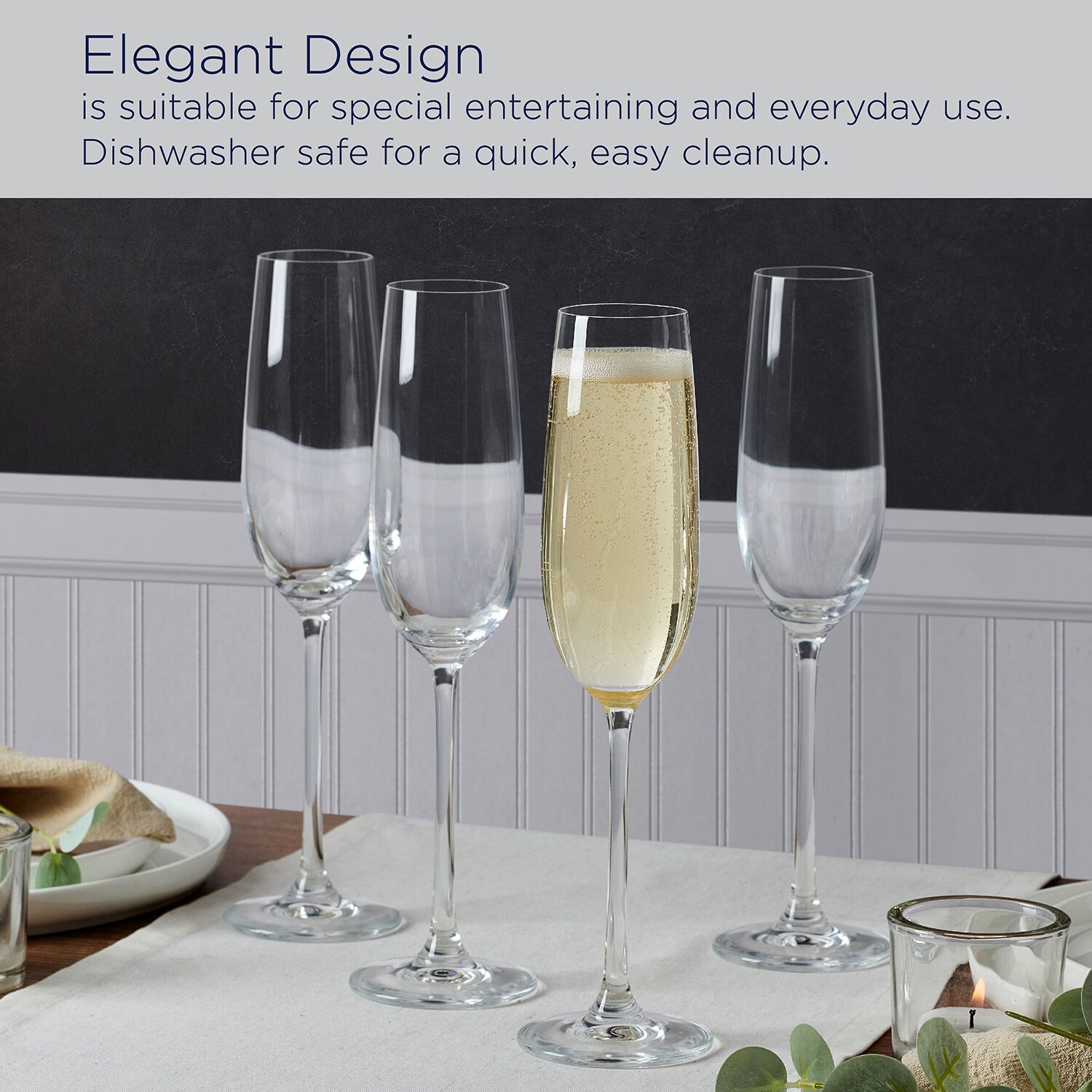 Mikasa Lana, Clear 4-pc. Champagne Flute