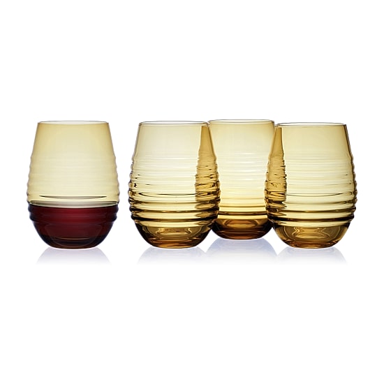 Mikasa Mksa Ciara, Yellow 4-pc. Stemless Wine Glass