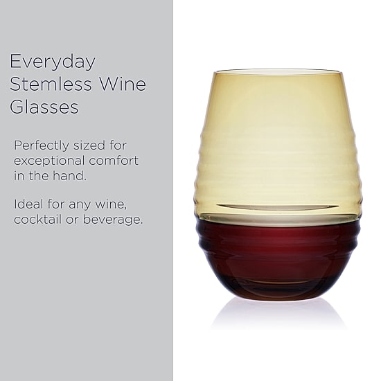 Mikasa Mksa Ciara, Yellow 4-pc. Stemless Wine Glass