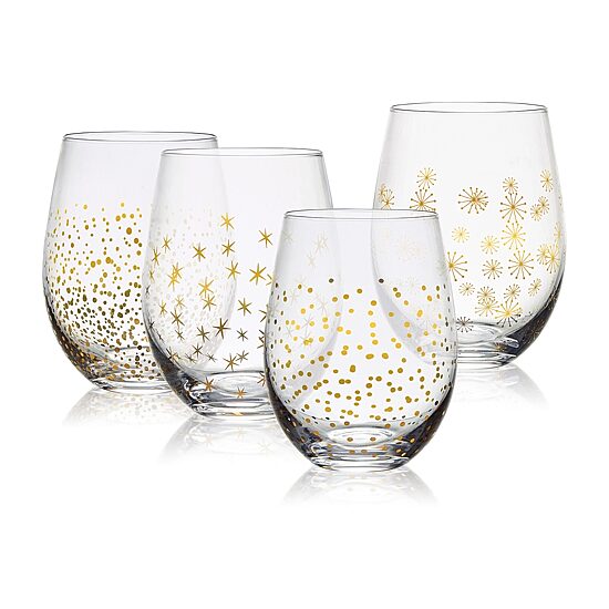 Mikasa Party, Clear 4-pc. Stemless Wine Glass