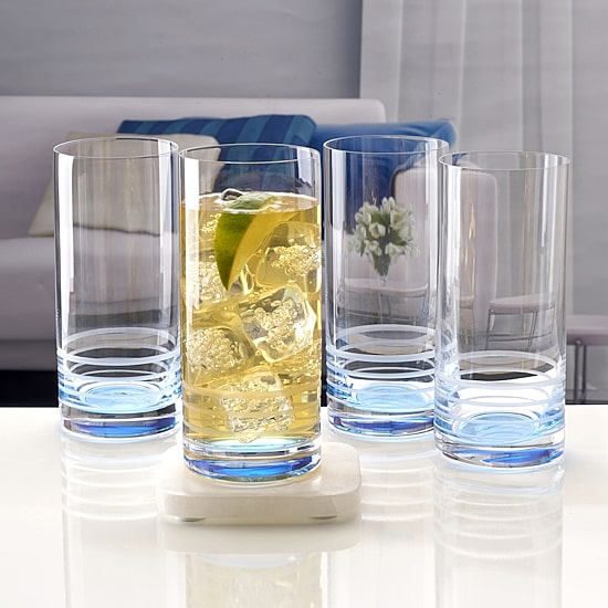 Mikasa Cal Blue Ombre 4-pc. Tumbler Glass