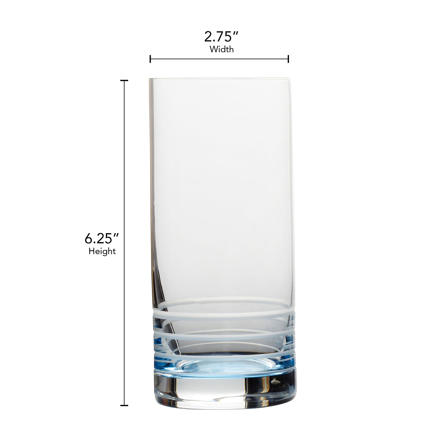 Mikasa Cal Blue Ombre 4-pc. Tumbler Glass