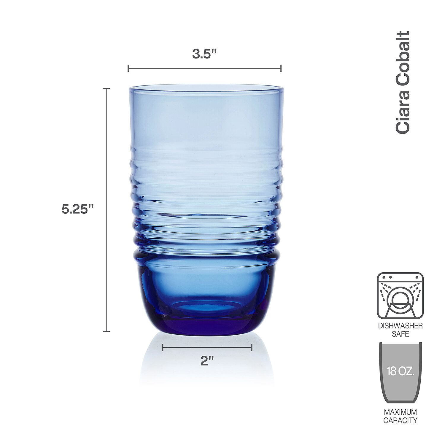 Mikasa Ciara, Colbolt 4-pc. Tumbler Glass