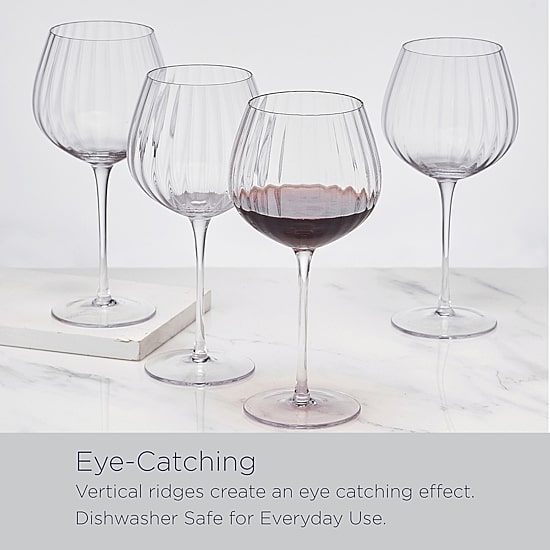 Mikasa Optic, Clear 4-pc. Red Wine Glass