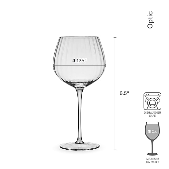 Mikasa Optic, Clear 4-pc. Red Wine Glass