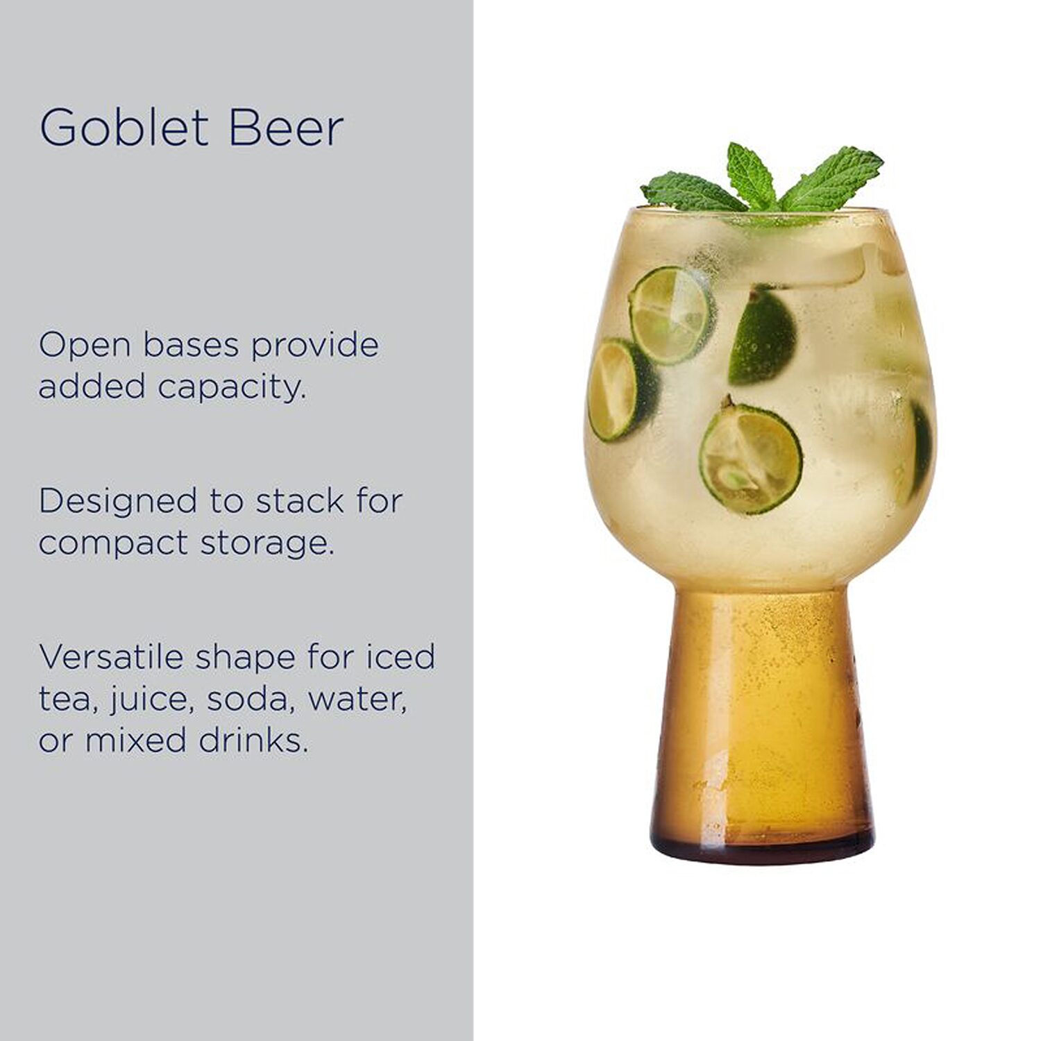 Mikasa Phoebe, Sage 4-pc. Beer Glass Set
