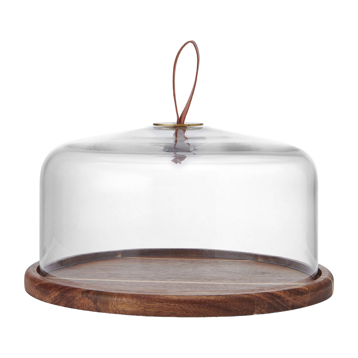 Lifetime Brand Glenwood, Clear Glass Wood Cake Stand