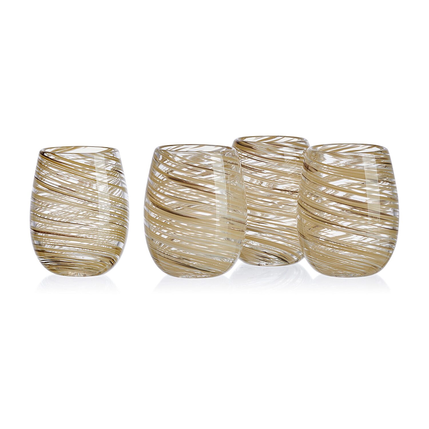 Mikasa Color Swirl, Honey 4-pc. Tumbler Glass