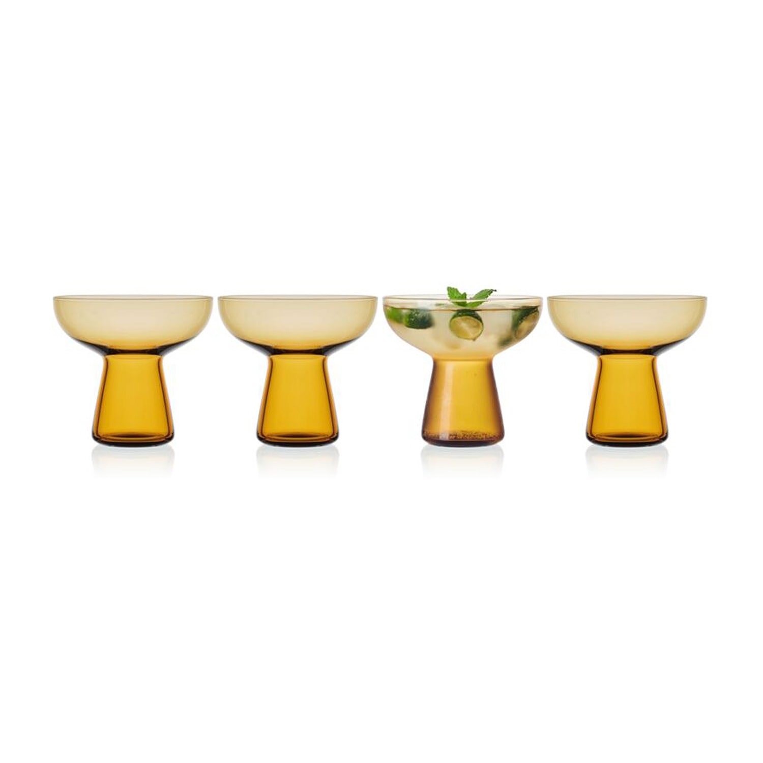 Mikasa Phoebe, Amber 4-pc. Margarita Glass