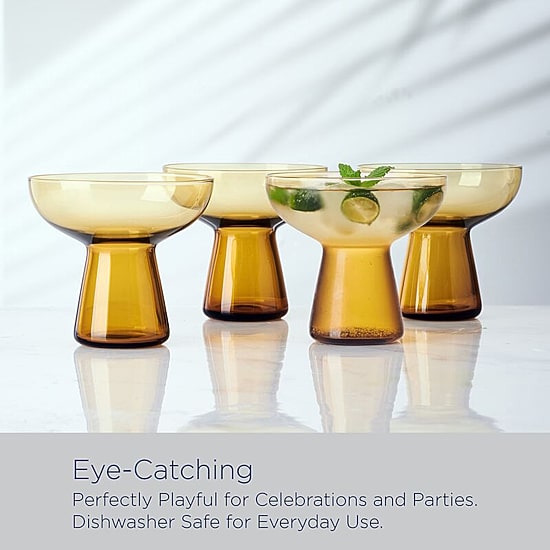 Mikasa Phoebe, Amber 4-pc. Margarita Glass