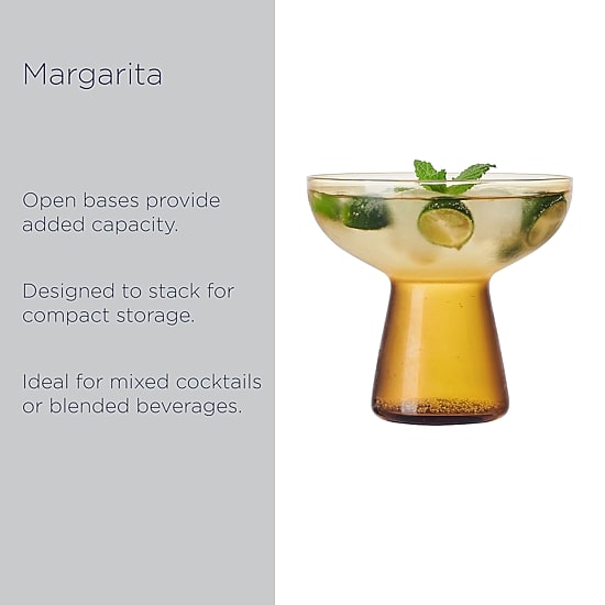 Mikasa Phoebe, Amber 4-pc. Margarita Glass