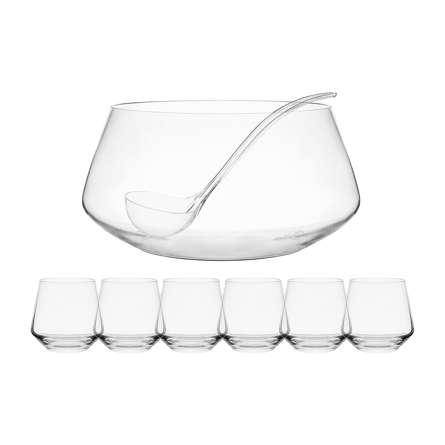 Lifetime Brand Akimbo, Clear 8-pc. Glass Punch Bowl