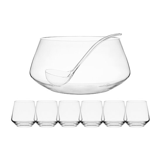 Lifetime Brand Akimbo, Clear 8-pc. Glass Punch Bowl