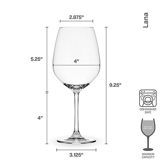 Mikasa Lana, Clear 4-pc. Red Wine Glass