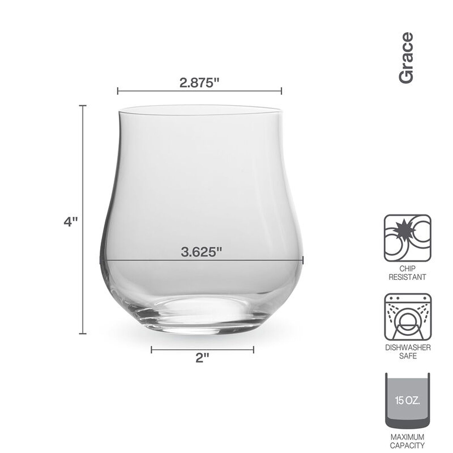 Mikasa Grace, Clear 4-pc. Tumbler Glass