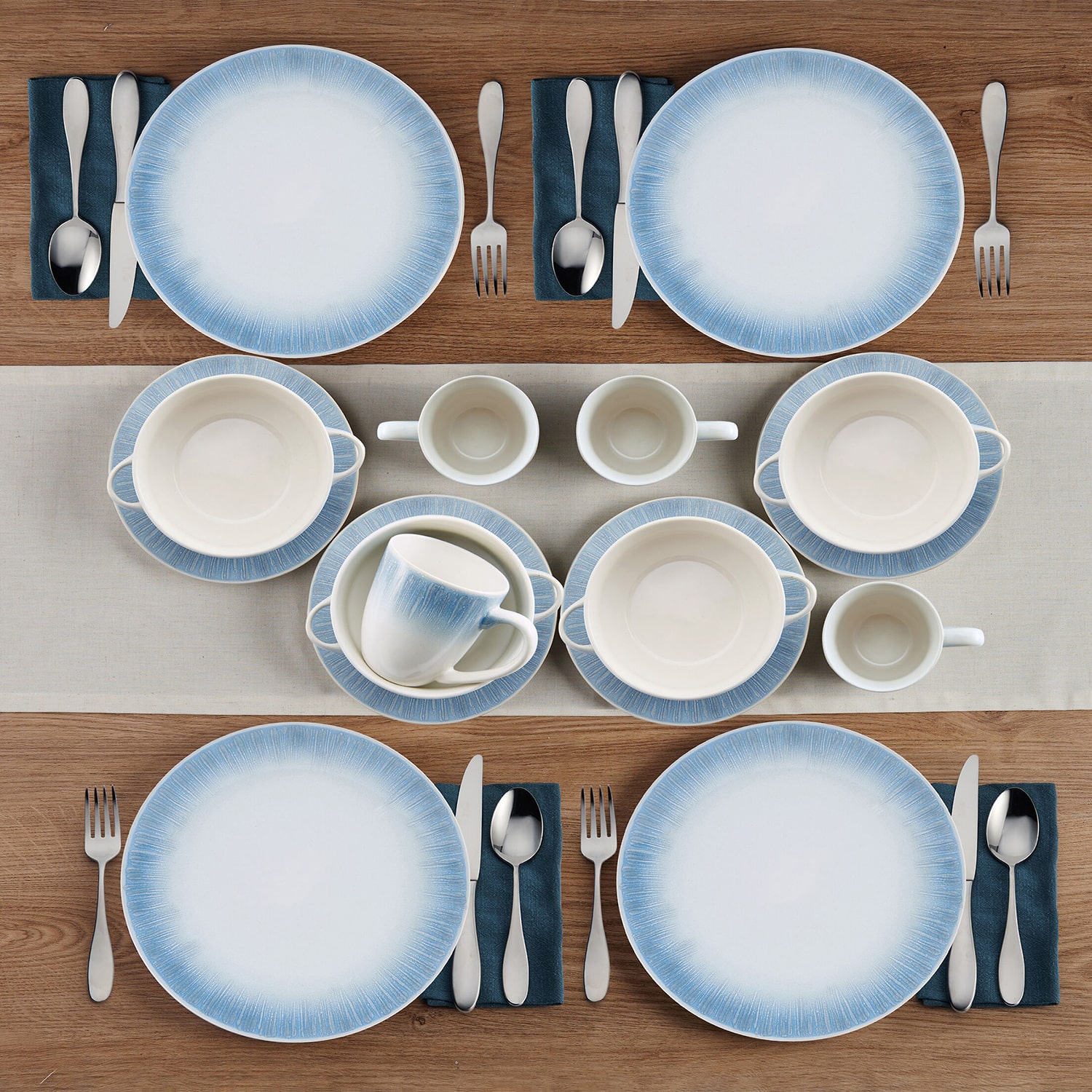 Pfaltzgraff Logan, Blue 16-pc. Stoneware Dinnerware Set