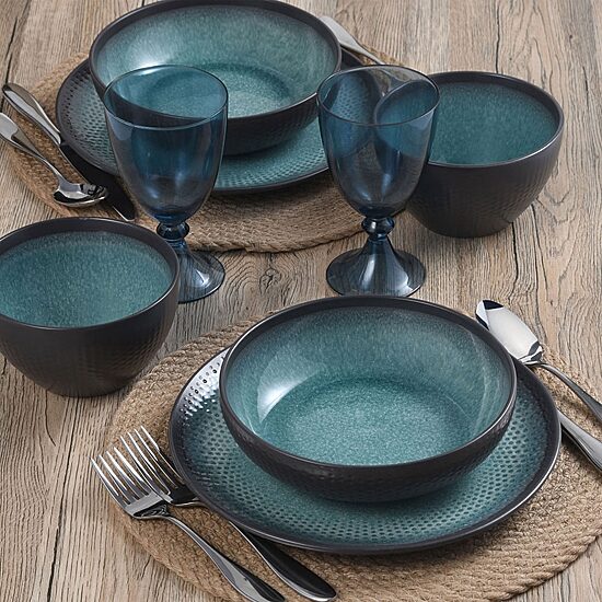 Pfaltzgraff Maddox, Turquoise 12-pc. Stoneware Dinnerware Set