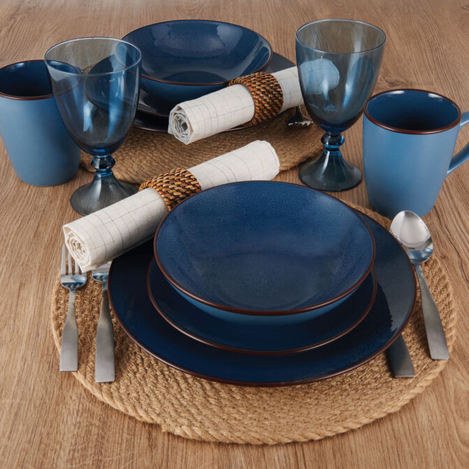 Pfaltzgraff Pierce, Blue 16-pc. Stoneware Dinnerware Set