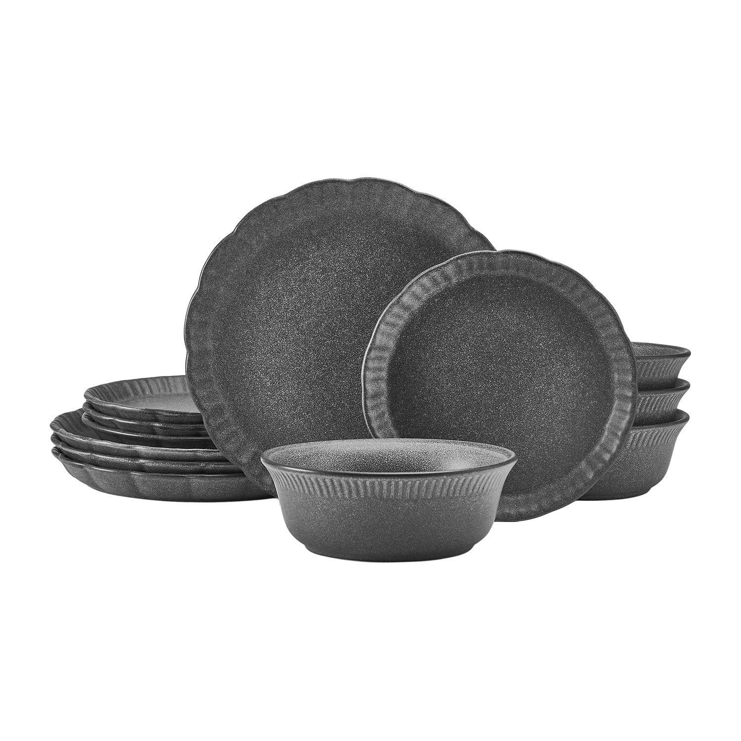 Pfaltzgraff Noah, Gray 12-pc. Stoneware Dinnerware Set