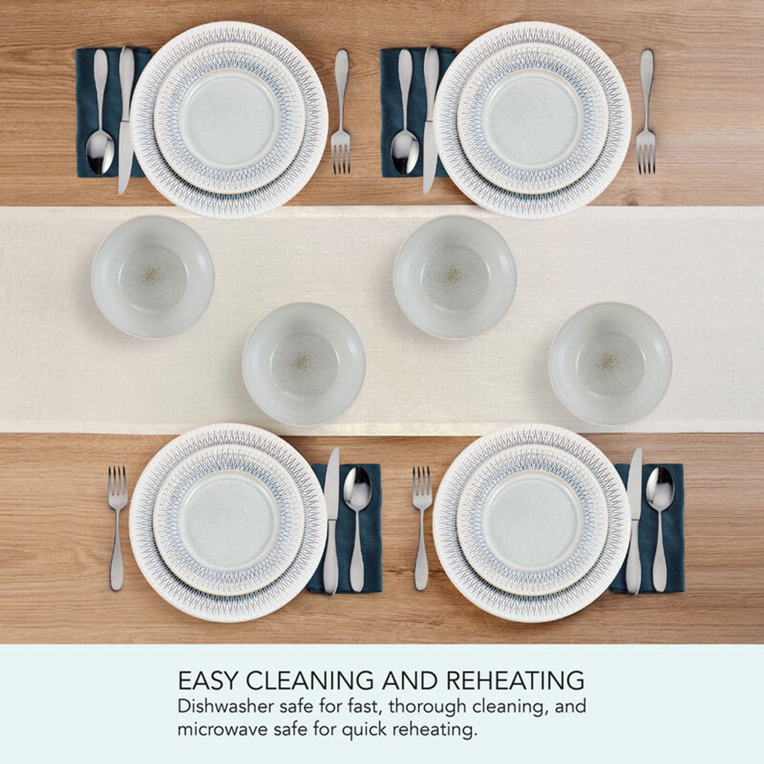 Pfaltzgraff Casey, Gray 12-pc. Stoneware Dinnerware Set
