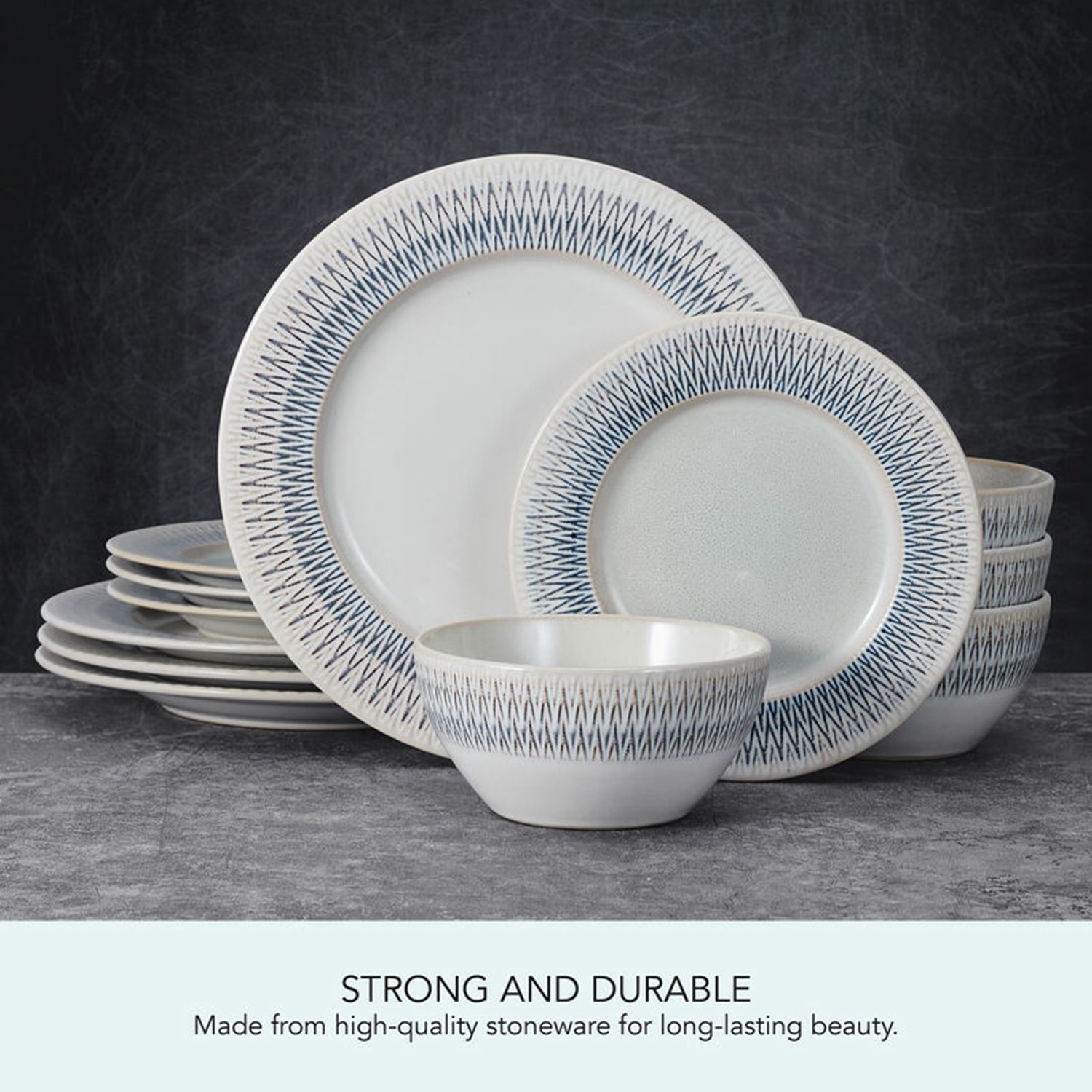 Pfaltzgraff Casey, Gray 12-pc. Stoneware Dinnerware Set