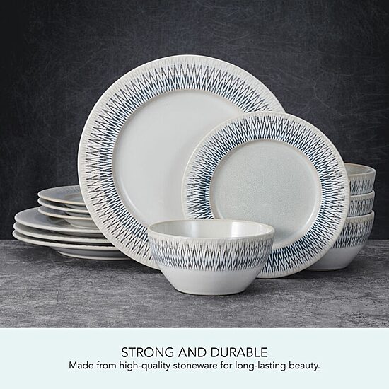Pfaltzgraff Casey, Gray 12-pc. Stoneware Dinnerware Set