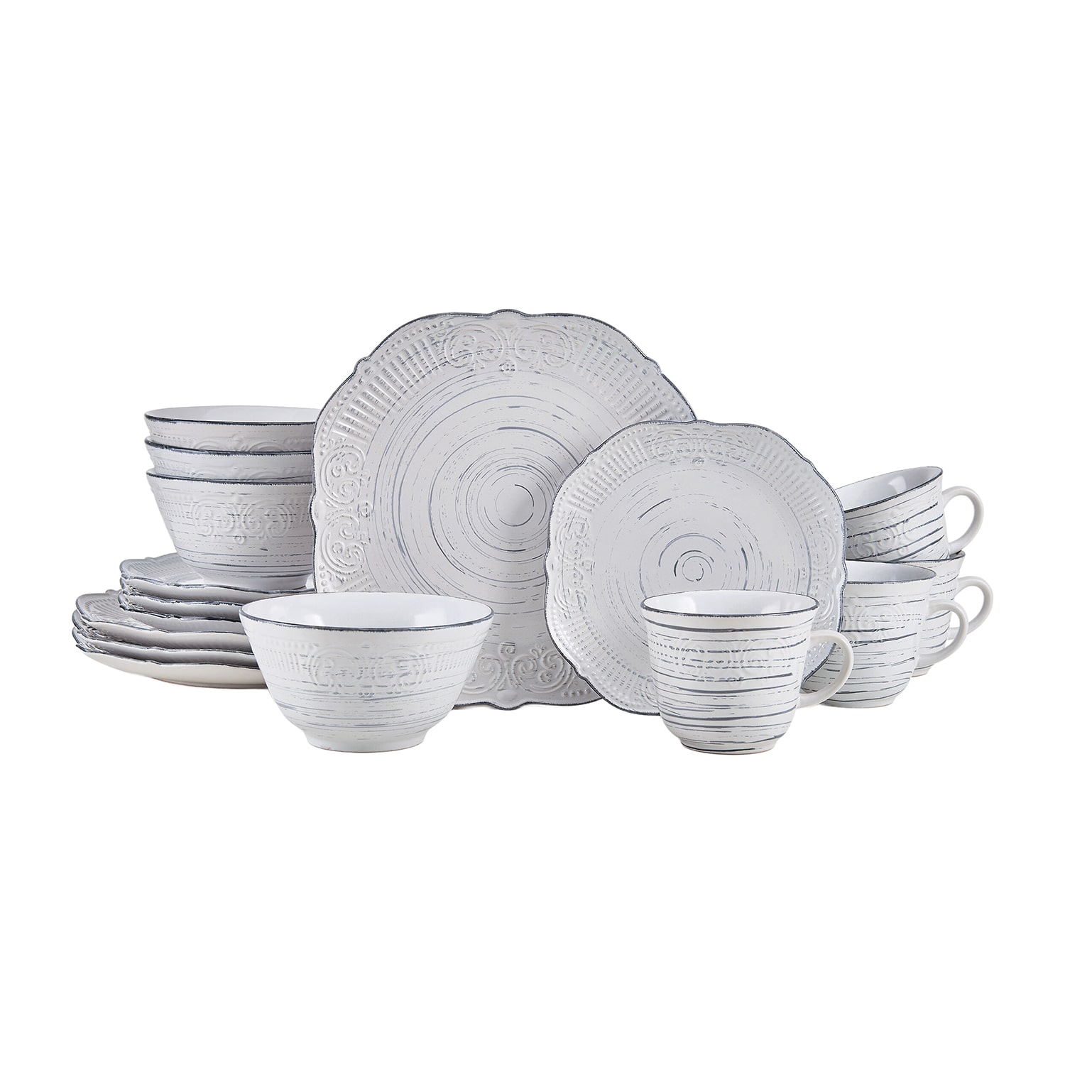 Pfaltzgraff Isabella, White 16-pc. Stoneware Dinnerware Set