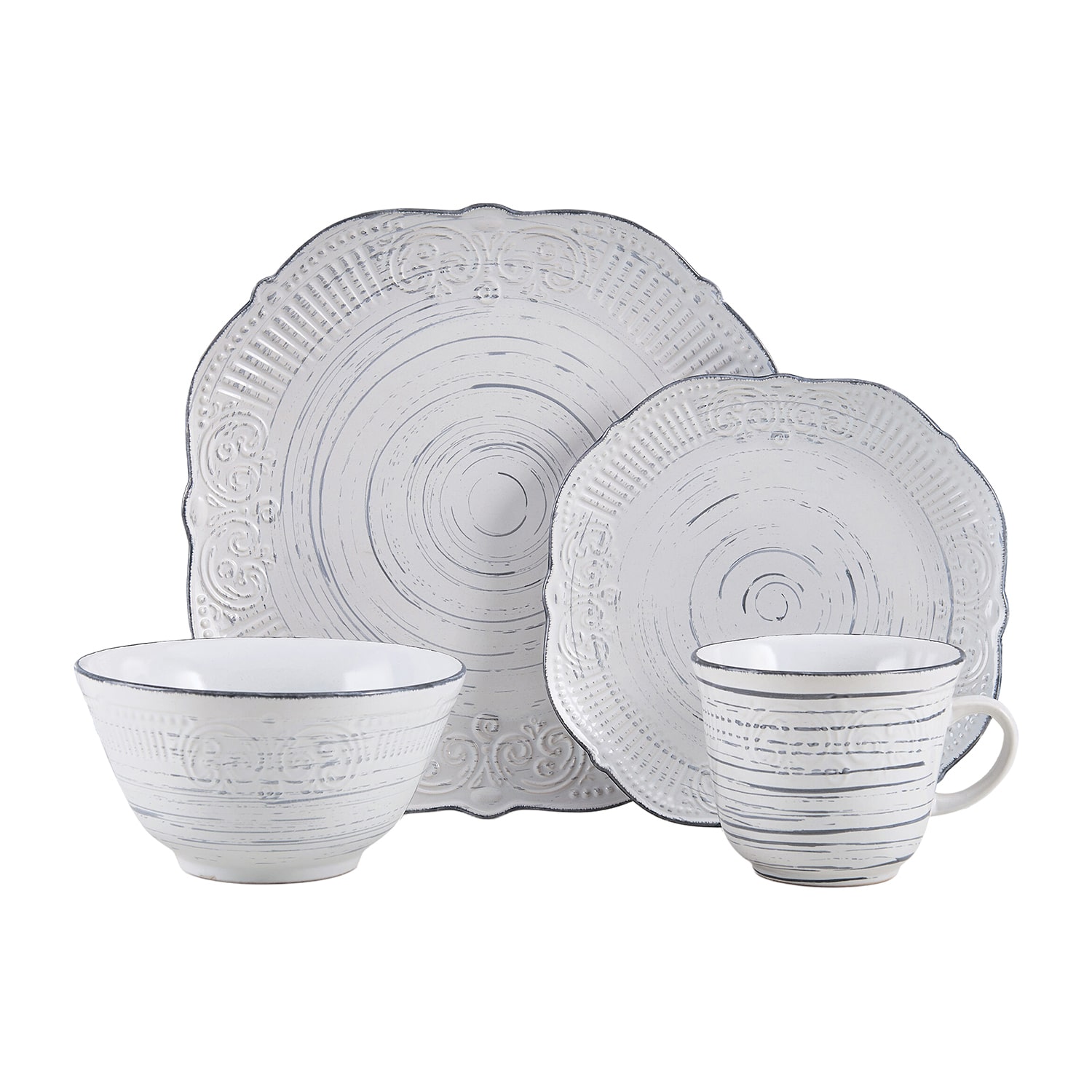 Pfaltzgraff Isabella, White 16-pc. Stoneware Dinnerware Set