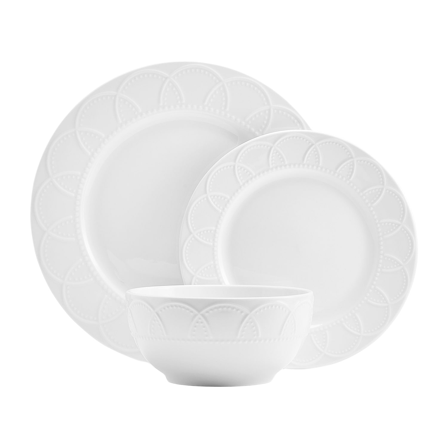 Pfaltzgraff Jules, White 12-pc. Porcelain Dinnerware Set