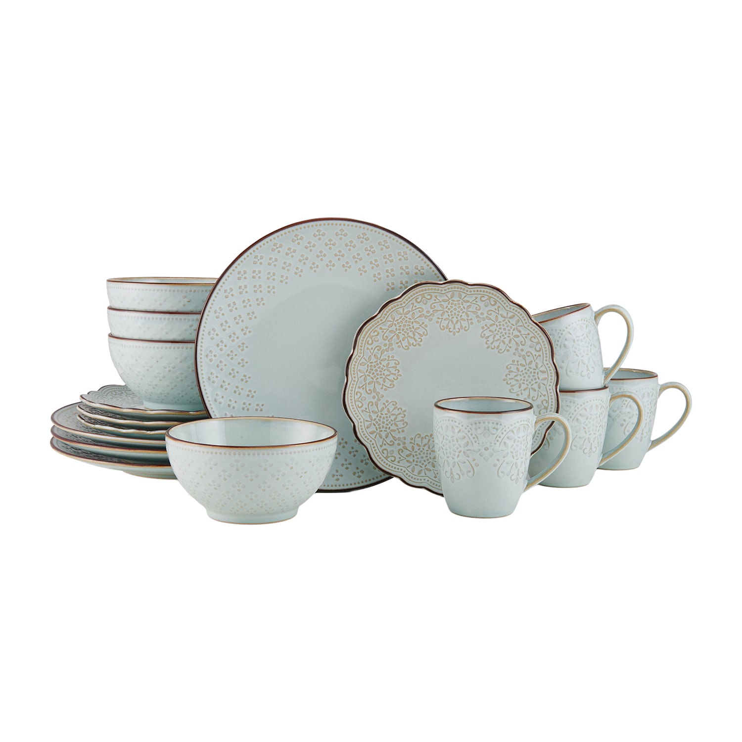 Pfaltzgraff Joanne, Blue 16-pc. Stoneware Dinnerware Set
