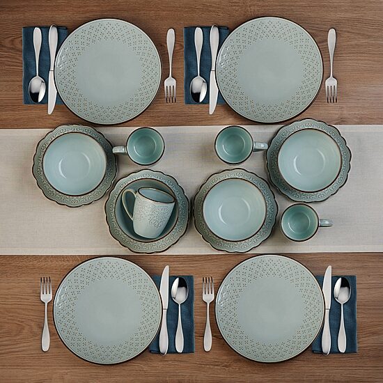Pfaltzgraff Joanne, Blue 16-pc. Stoneware Dinnerware Set