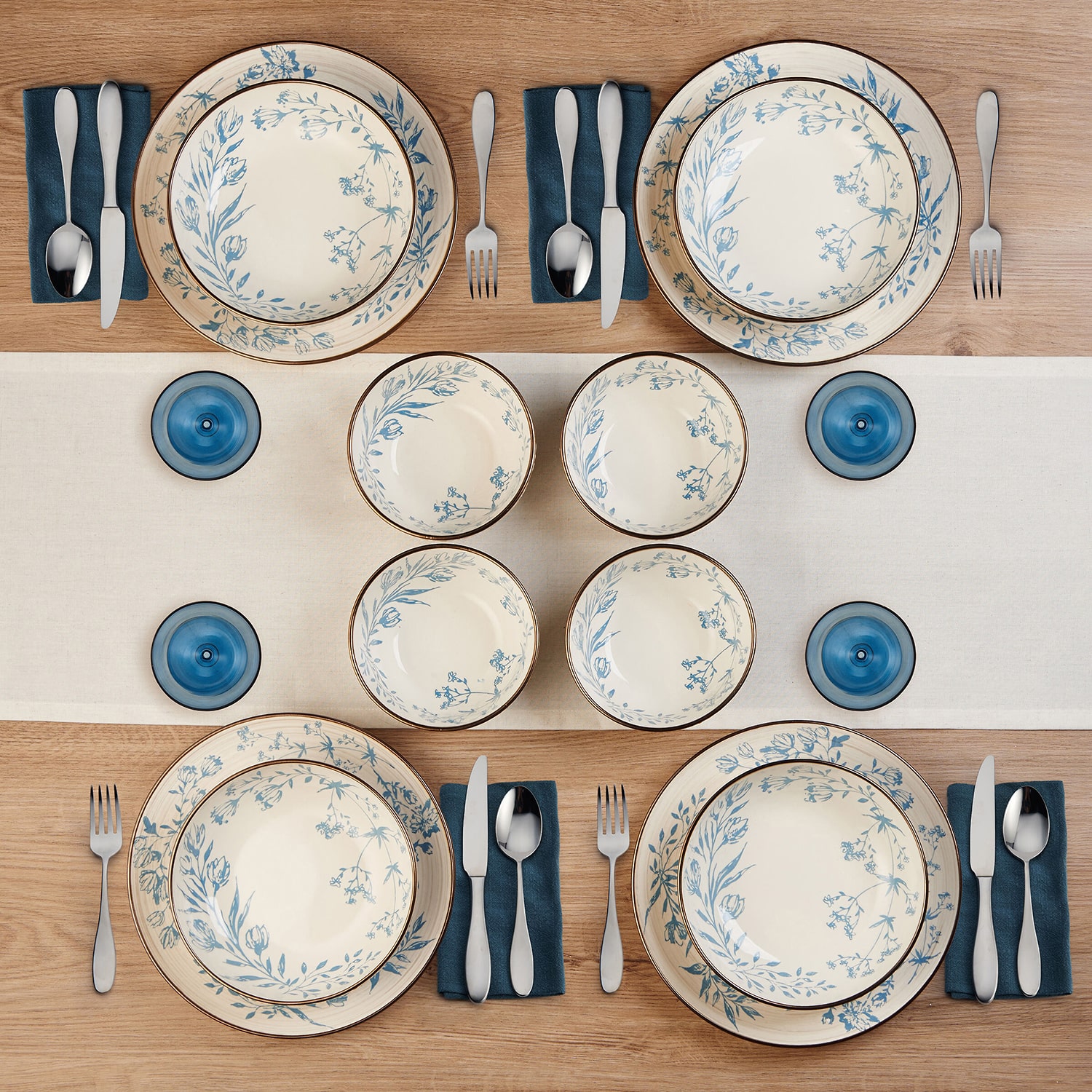 Pfaltzgraff Bella, Blue 12-pc. Stoneware Dinnerware Set