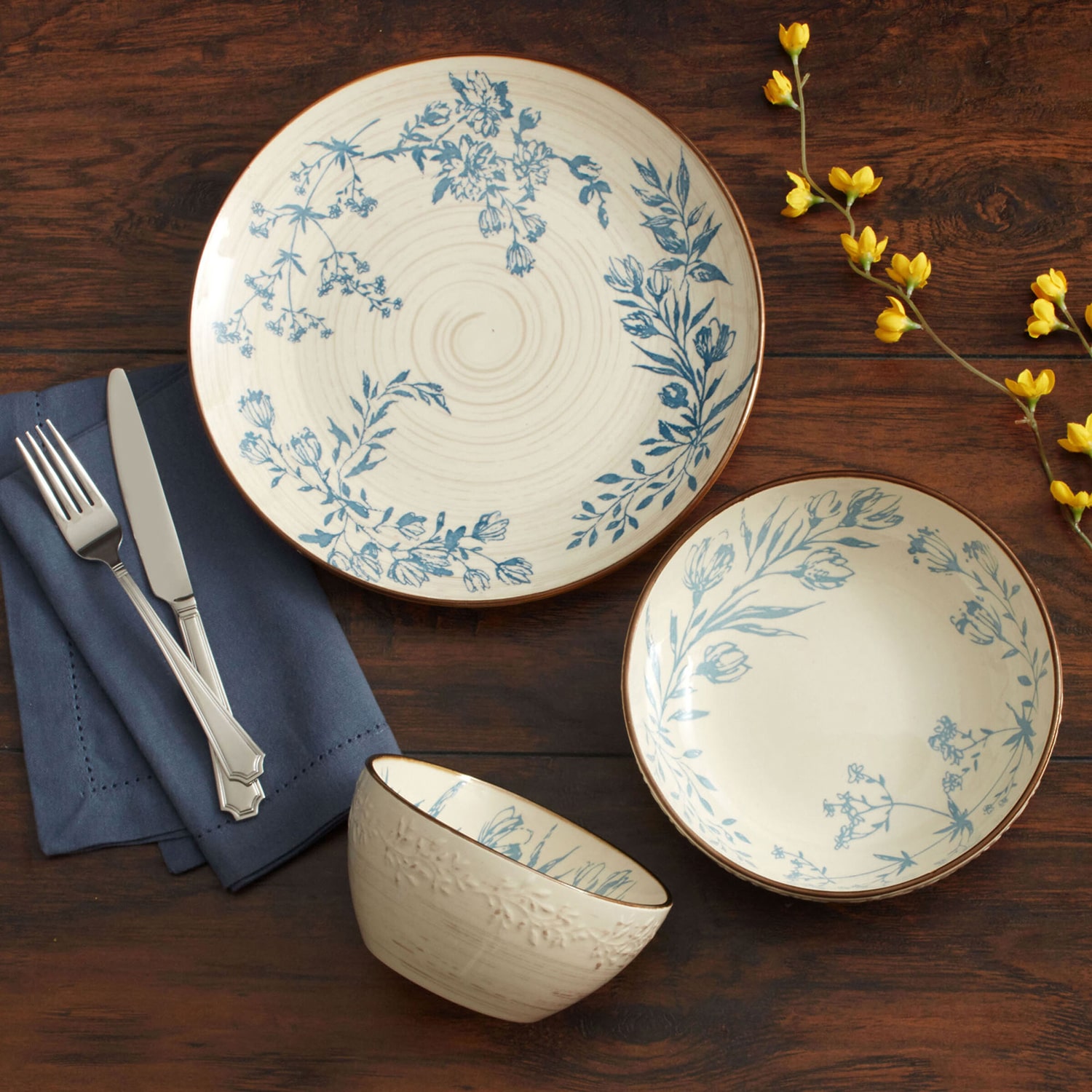 Pfaltzgraff Bella, Blue 12-pc. Stoneware Dinnerware Set