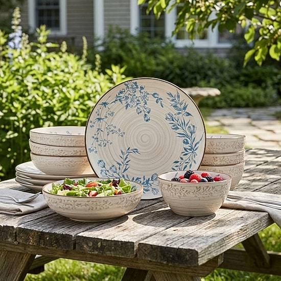 Pfaltzgraff Bella, Blue 12-pc. Stoneware Dinnerware Set