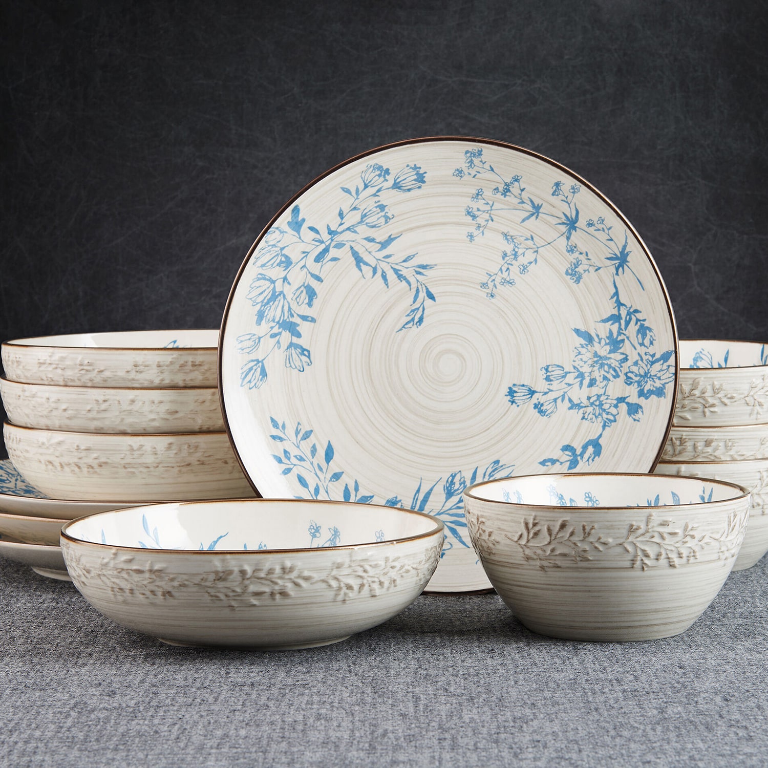 Pfaltzgraff Bella, Blue 12-pc. Stoneware Dinnerware Set