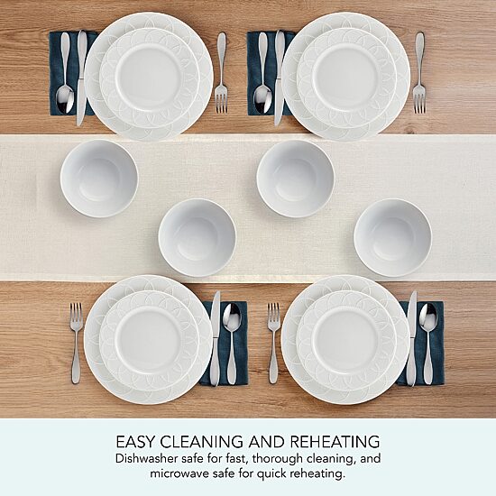 Pfaltzgraff Jules, White 12-pc. Porcelain Dinnerware Set