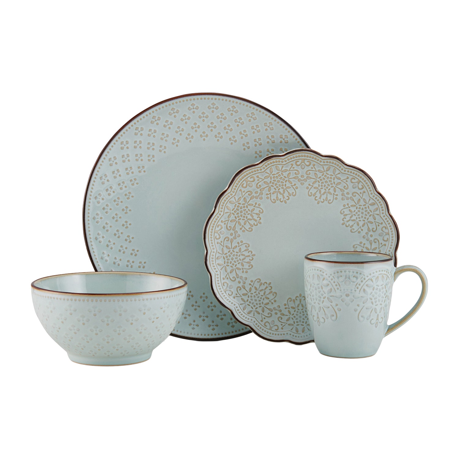 Pfaltzgraff Joanne, Blue 16-pc. Stoneware Dinnerware Set