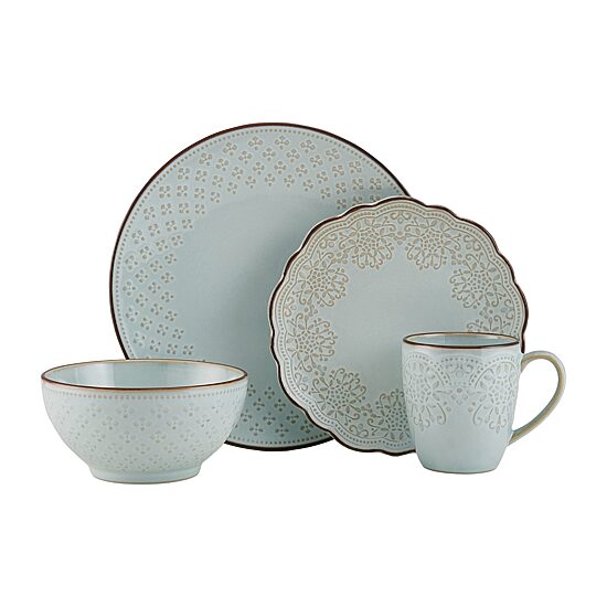 Pfaltzgraff Joanne, Blue 16-pc. Stoneware Dinnerware Set