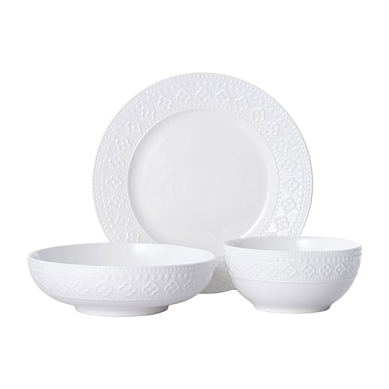 Pfaltzgraff Haisley, White 12-pc. Porcelain Dinnerware Set